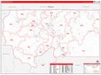 Siskiyou, Ca Carrier Route Wall Map