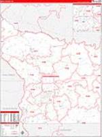 Smith, Tx Carrier Route Wall Map