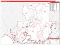 Solano, Ca Carrier Route Wall Map