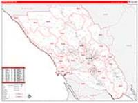 Sonoma, Ca Carrier Route Wall Map