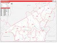 Southampton, Va Carrier Route Wall Map