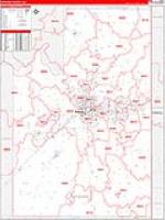 Spokane, Wa Carrier Route Wall Map