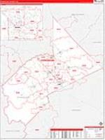 Stanislaus, Ca Carrier Route Wall Map