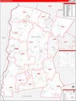 Sullivan, Nh Carrier Route Wall Map