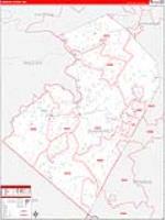 Summers, Wv Carrier Route Wall Map
