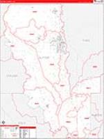 Sutter, Ca Carrier Route Wall Map