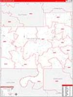 Tallahatchie, Ms Carrier Route Wall Map