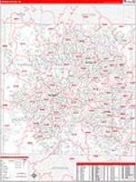 Tarrant, Tx Carrier Route Wall Map