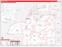 Tazewell, Il Carrier Route Wall Map