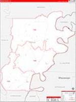 Tensas Parish (), La Carrier Route Wall Map