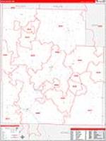 Texas, Mo Carrier Route Wall Map