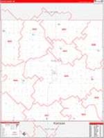 Thayer, Ne Carrier Route Wall Map