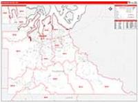 Thurston, Wa Carrier Route Wall Map