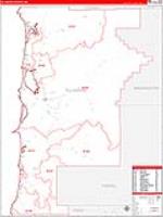 Tillamook, Or Carrier Route Wall Map
