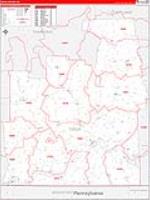 Tioga, Ny Carrier Route Wall Map