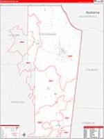 Tishomingo, Ms Carrier Route Wall Map