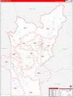 Trinity, Ca Carrier Route Wall Map