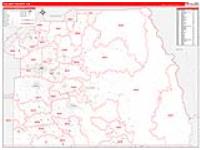 Tulare, Ca Carrier Route Wall Map
