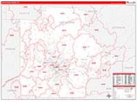 Tuscaloosa, Al Carrier Route Wall Map
