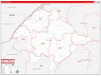 Tyler, Wv Carrier Route Wall Map