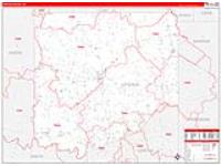 Upshur, Tx Carrier Route Wall Map
