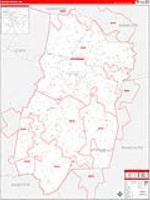 Upshur, Wv Carrier Route Wall Map