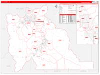 Utah County, UT Zip Code Wall Map Basic Style by MarketMAPS - MapSales