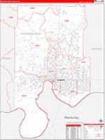 Vanderburgh, In Carrier Route Wall Map