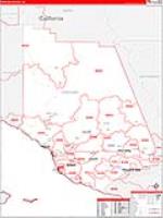 Ventura, Ca Carrier Route Wall Map