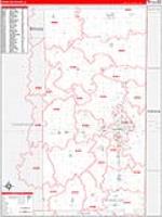 Vermilion, Il Carrier Route Wall Map