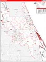 Volusia, Fl Carrier Route Wall Map