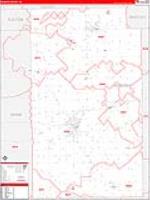 Wabash, In Carrier Route Wall Map