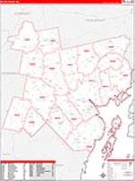 Waldo, Me Carrier Route Wall Map