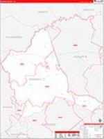 Warren, Ga Carrier Route Wall Map