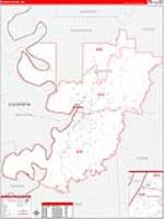 Warren, Ms Carrier Route Wall Map