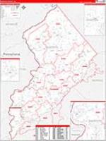 Warren, Nj Carrier Route Wall Map