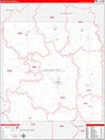 Washington, Ia Carrier Route Wall Map