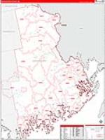 Washington, Me Carrier Route Wall Map