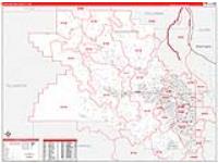 Washington, Or Carrier Route Wall Map