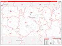 Waushara, Wi Carrier Route Wall Map