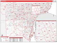 Wayne, Mi Carrier Route Wall Map