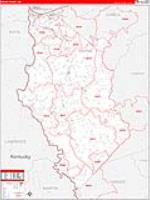 Wayne, Wv Carrier Route Wall Map