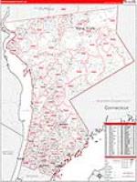 Westchester, Ny Carrier Route Wall Map