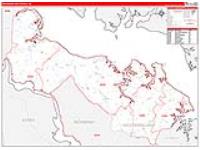 Westmoreland, Va Carrier Route Wall Map