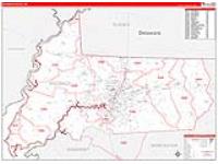 Wicomico, Md Carrier Route Wall Map