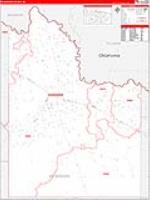 Wilbarger, Tx Carrier Route Wall Map