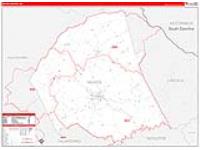 Wilkes, Ga Carrier Route Wall Map