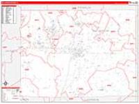Williamson, Il Carrier Route Wall Map