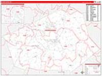 Wilson, Nc Carrier Route Wall Map
