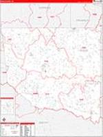 Wood, Tx Carrier Route Wall Map